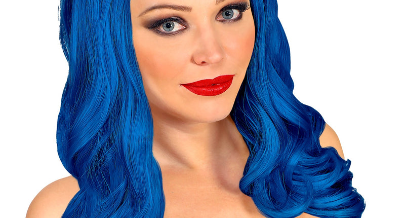 Widmann SRL Lange pruik blauw roxy