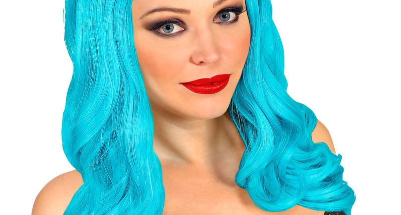 Widmann SRL Lange pruik roxy licht blauw