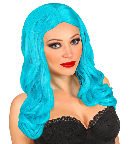 Widmann SRL Lange pruik roxy licht blauw