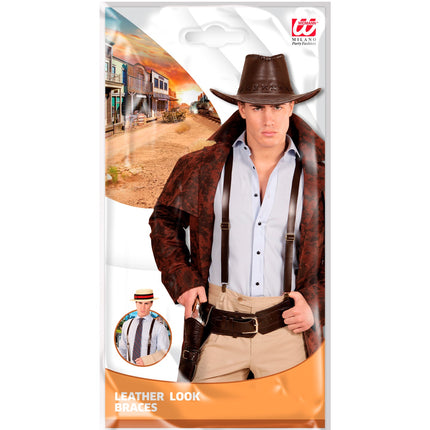 Widmann SRL Lederlook bretels voor party's