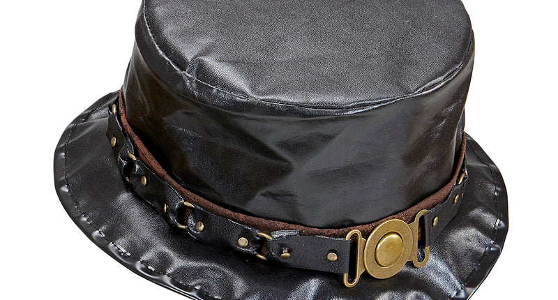 Widmann SRL Lederlook hoge hoed met bandje