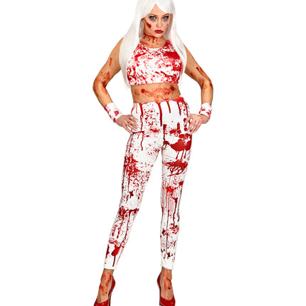 Widmann SRL Legging met bloed halloween