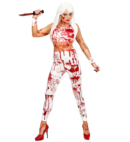 Widmann SRL Legging met bloed halloween