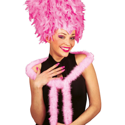 Widmann SRL Licht roze  dunne boa