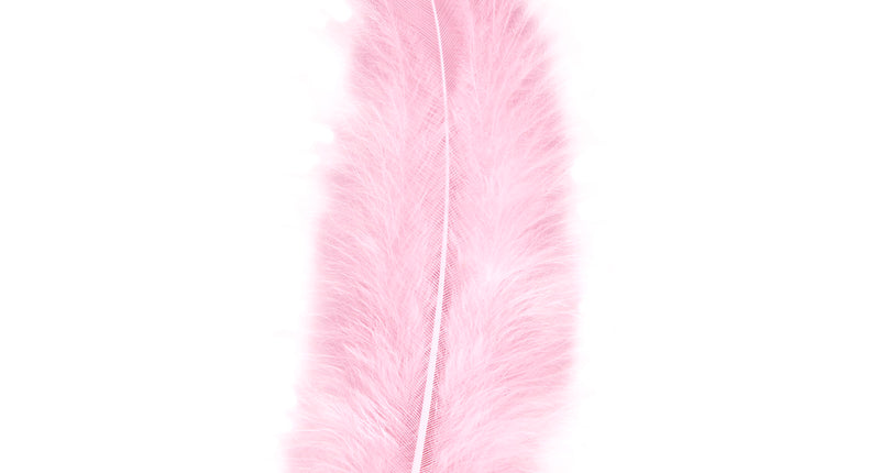 Widmann SRL Licht roze veertjes in zakje 50 stuks