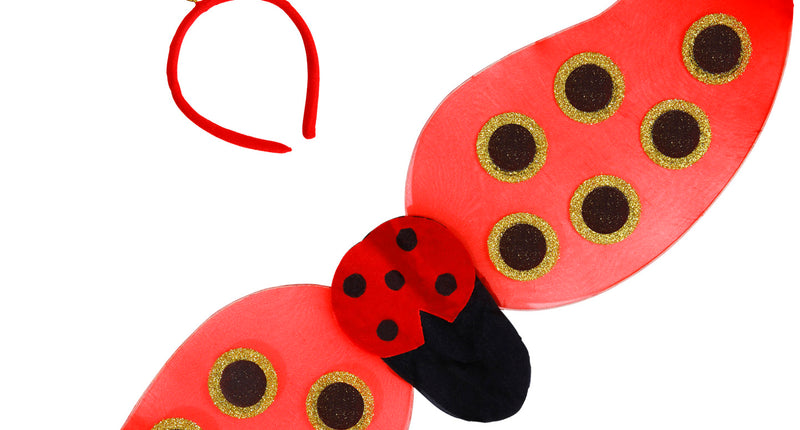 Widmann SRL Lieveheersbeestje vleugels met voelsprieten