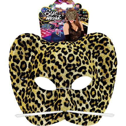 Widmann SRL Luipaard masker met snorhaar