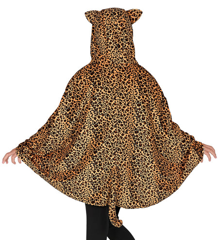 Widmann SRL Luipaard poncho met muts kinderen