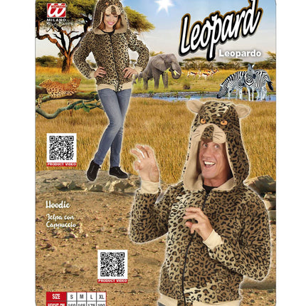 Widmann SRL Luipaard truien met ritssluiting