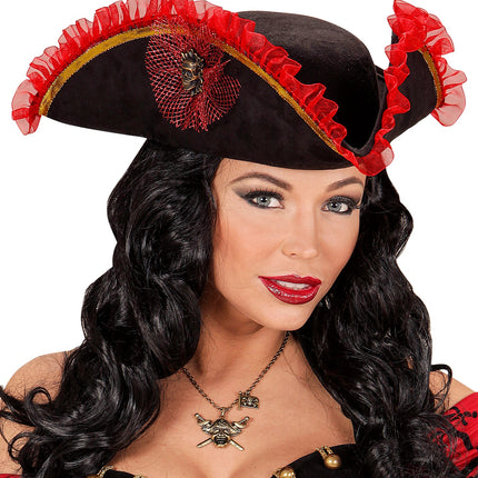 Widmann SRL Luxe driehoekige piratenhoeden