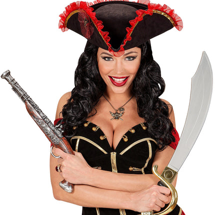 Widmann SRL Luxe driehoekige piratenhoeden