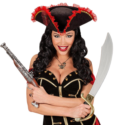 Widmann SRL Luxe driehoekige piratenhoeden