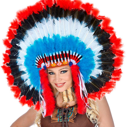 Widmann SRL Luxe indianentooi met marabou