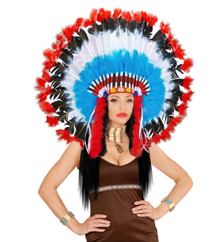 Widmann SRL Luxe indianentooi met marabou