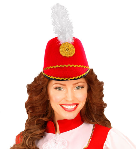Widmann SRL Majorette hoed rood kind