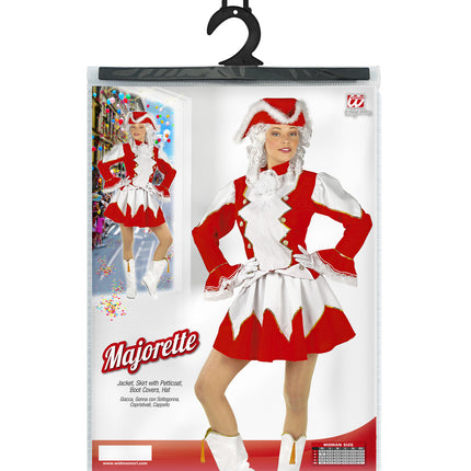 Widmann SRL Majorette kostuum Stacy dames rood