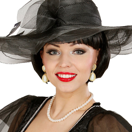 Widmann SRL Marilyn Monroe parel ketting en oorbellen