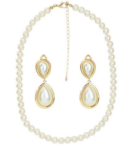 Widmann SRL Marilyn Monroe parel ketting en oorbellen