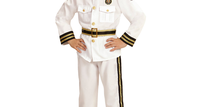 Widmann SRL Marine kapitein kostuum kind 140cm