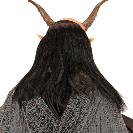 Widmann SRL Masker duivel met hoorns en haar