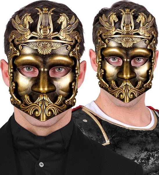 Widmann SRL Masker grieks/romeins goud Maud