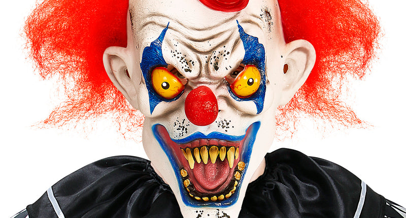 Widmann SRL Masker killer clown met rode haren