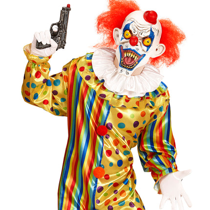 Widmann SRL Masker killer clown met rode haren