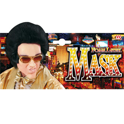 Widmann SRL Masker Latex/Schuim King Of Rock Met Haar