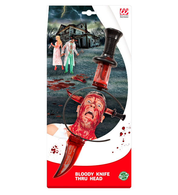 Widmann SRL Mes door hoofd met bloed diadeem