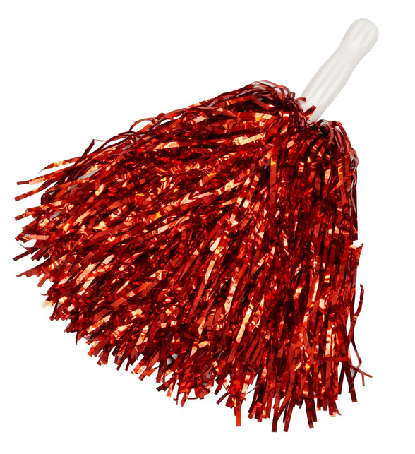 Widmann SRL Metallic pompons set rood