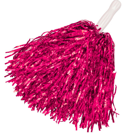 Widmann SRL Metallic pompons set roze