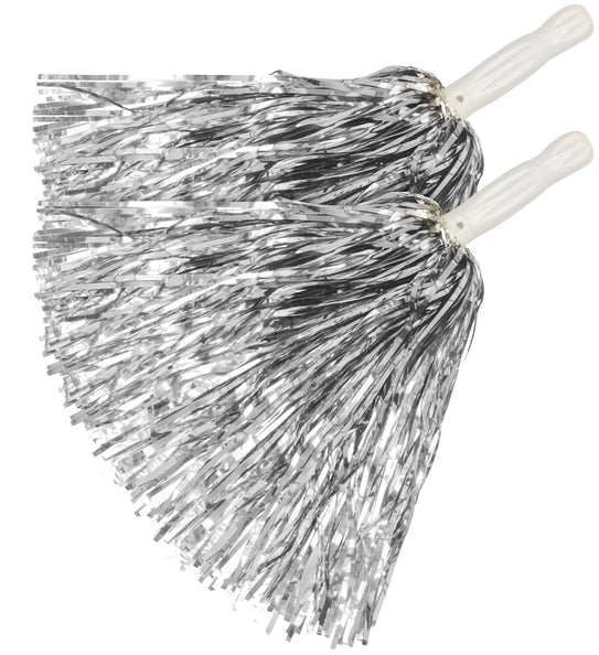 Widmann SRL Metallic pompons set zilver