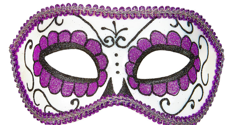 Widmann SRL Mexicaanse oogmaskers paars met zwart