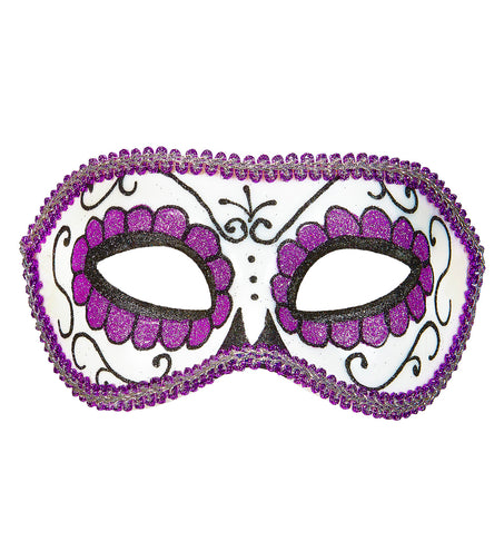 Widmann SRL Mexicaanse oogmaskers paars met zwart