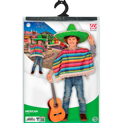 Widmann SRL Mexicaanse poncho kinderen