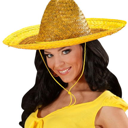 Widmann SRL Mexicaanse sombrero geel