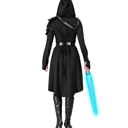 Widmann SRL Middeleeuwse gotische jurk met kap zwart Ilse