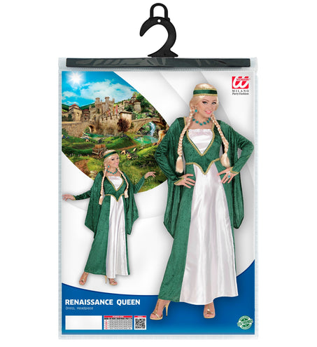 Widmann SRL Middeleeuwse kasteel jurk groen