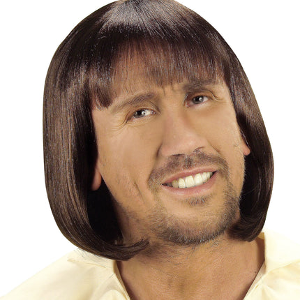 Widmann SRL Middeleeuwse pruik bruin heren