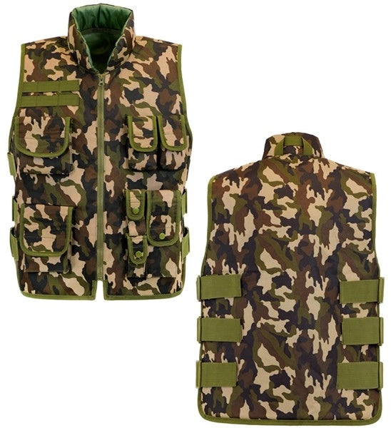 Widmann SRL Militair camouflage vest kostuum Lynn volwassenen