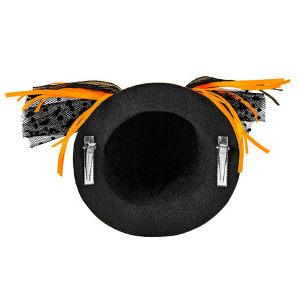 Widmann SRL Mini hoge hoed met tule en pompoentje