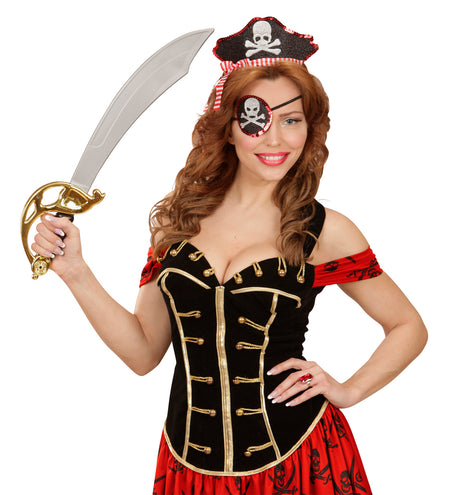 Widmann SRL Mini piratenhoedje met ooglapje