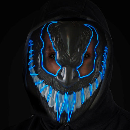 Widmann SRL Monster masker led blauw