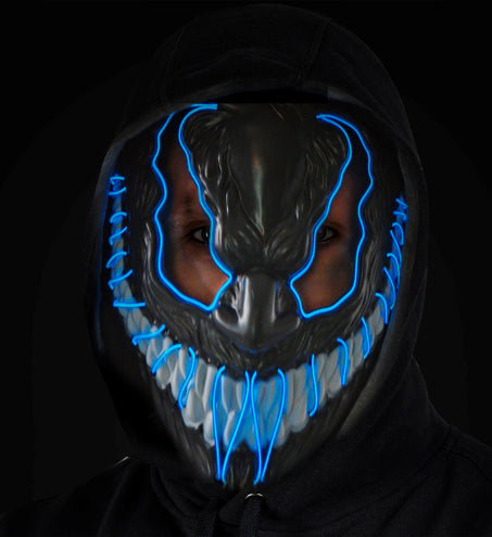Widmann SRL Monster masker led blauw