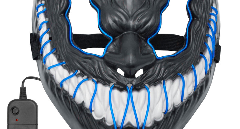 Widmann SRL Monster masker led blauw