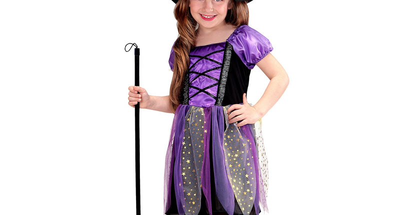 Widmann SRL Mooi paarse heksenjurkje voor kids