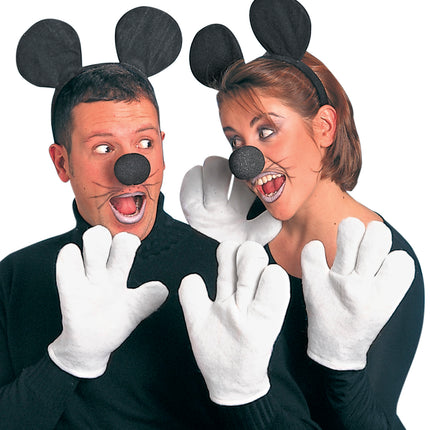 Widmann SRL Muizen oren met staart en handschoenen Mickey