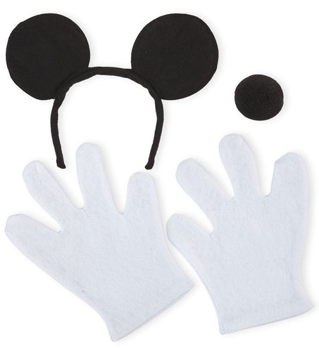 Widmann SRL Muizen oren met staart en handschoenen Mickey