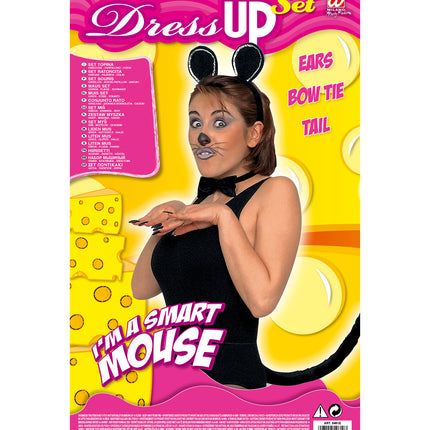 Widmann SRL Muizen oren met staart en strik