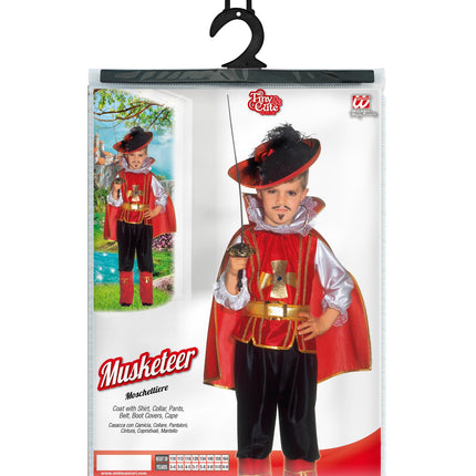 Widmann SRL Musketier kostuum rood Ruben